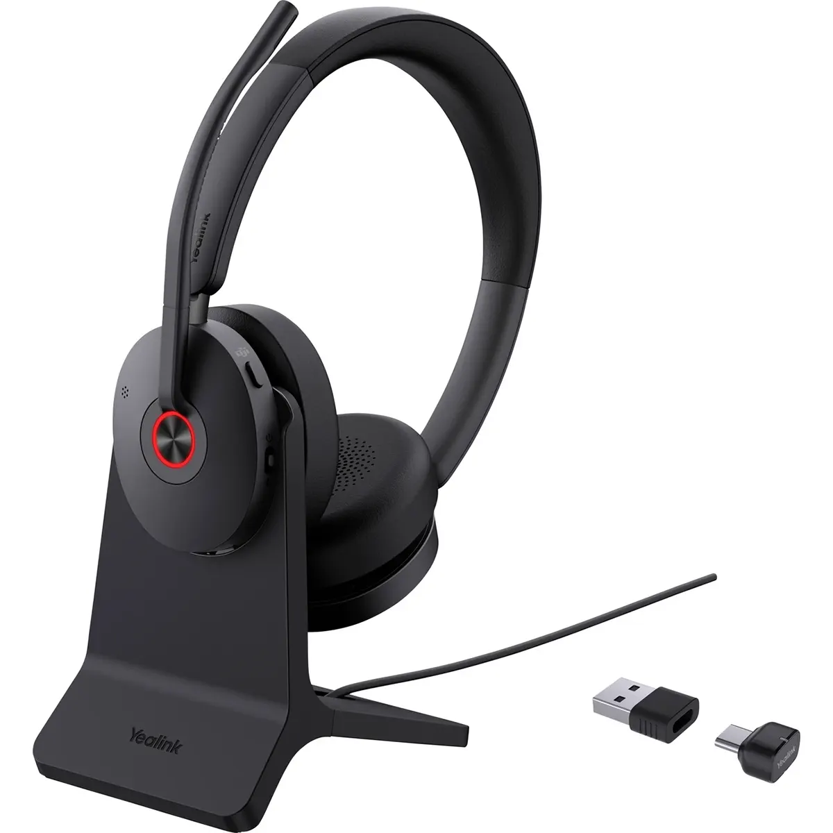 Yealink BH74 Teams Bluetooth-Headset mit Ladestation Schwarz