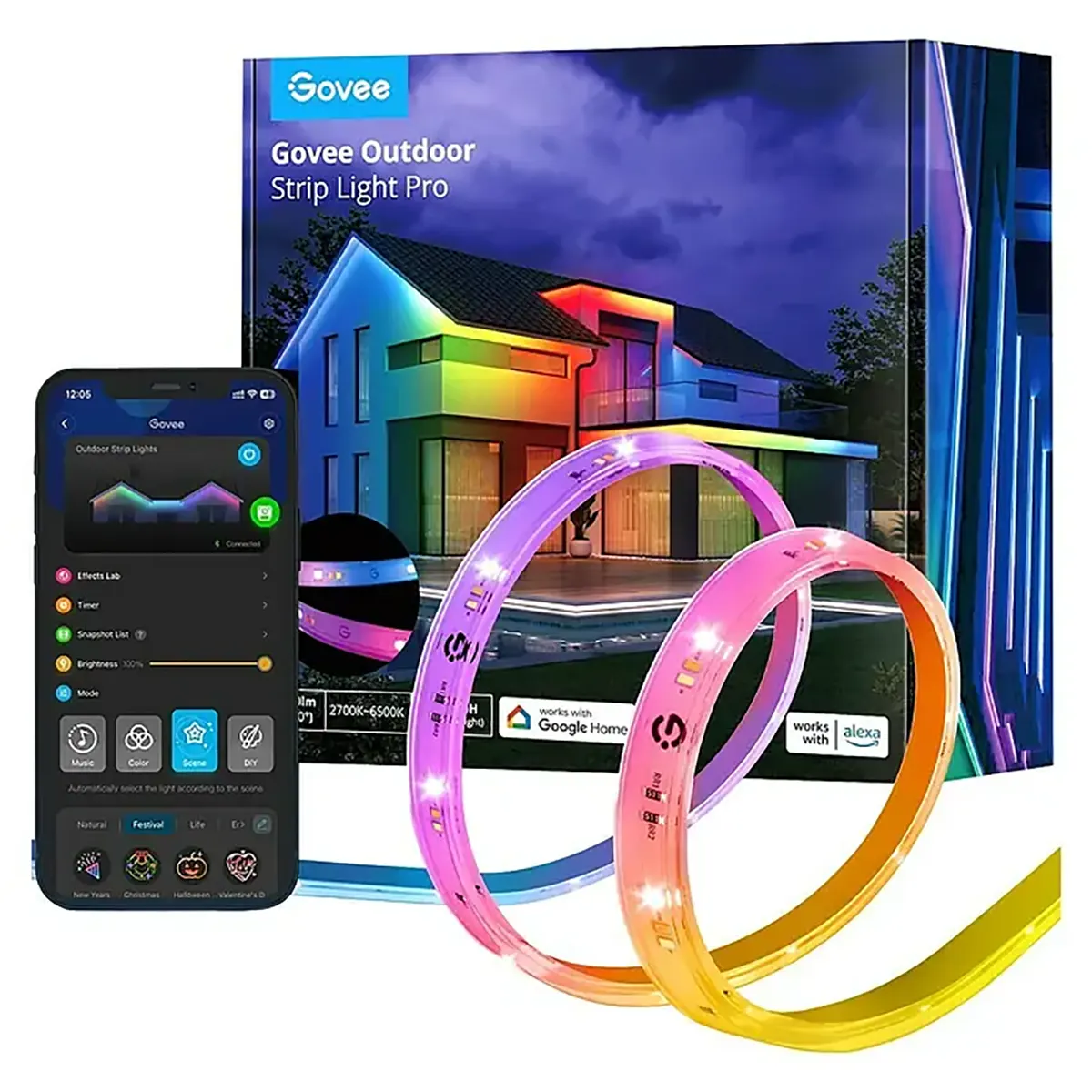 Govee Phantasy Outdoor 10m LED-Streifen - weiß