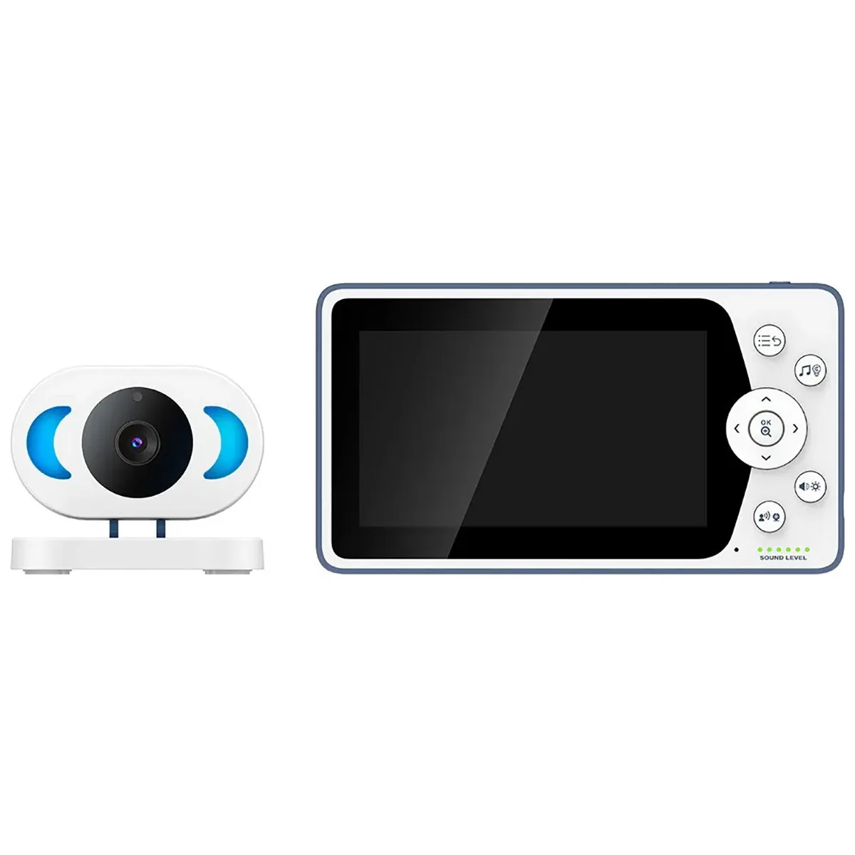 Der Telefunken VM-F600 Babymonitor - weiß verfügt über eine Kamera und ein Handheld-Display mit klarem 5"-Bildschirm und Infrarot-Nachtsicht zur Überwachung Ihres Babys bei Tag und Nacht.