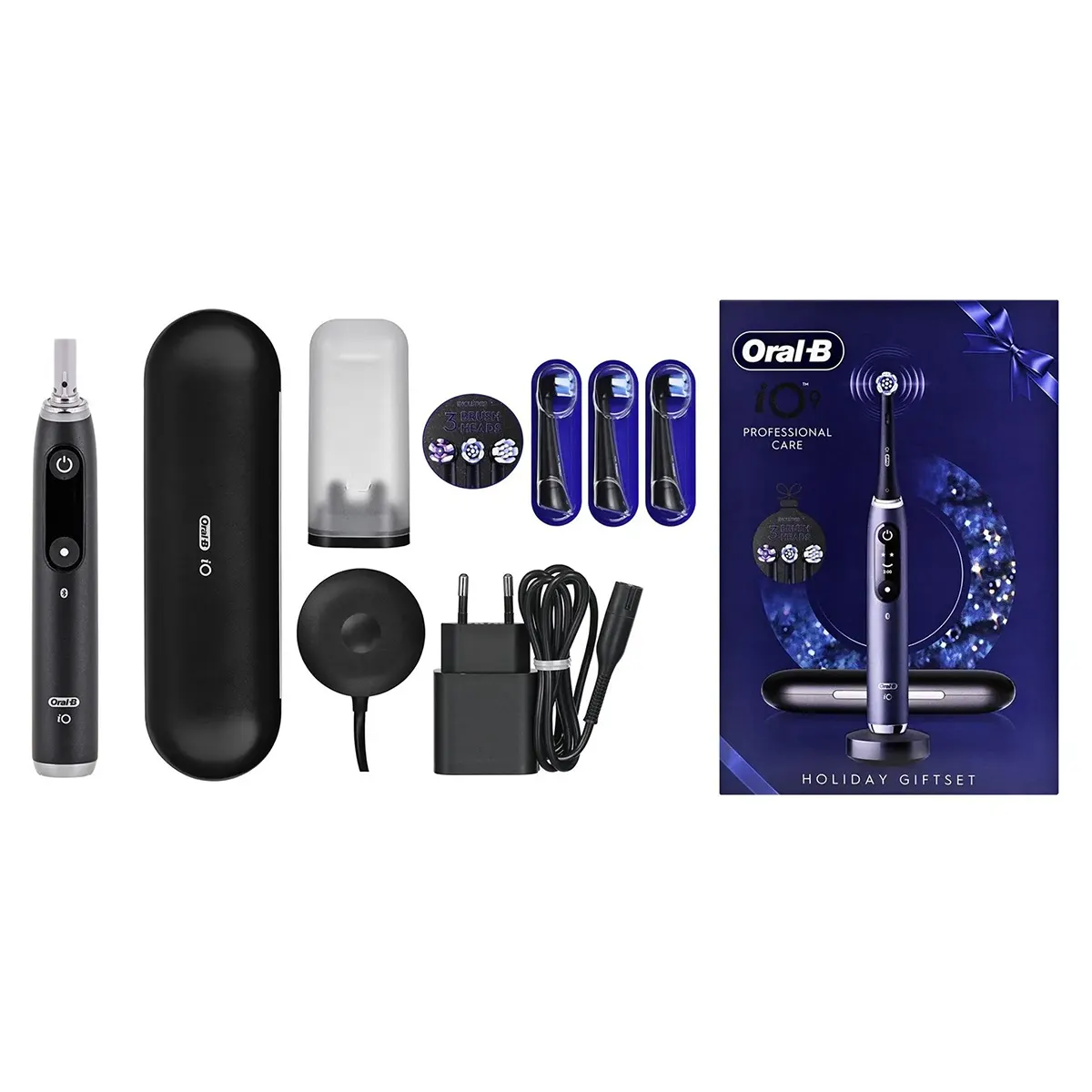 Oral-B iO Series 9 Geschenk Edition Elektrische Zahnbürste - Black Onyx