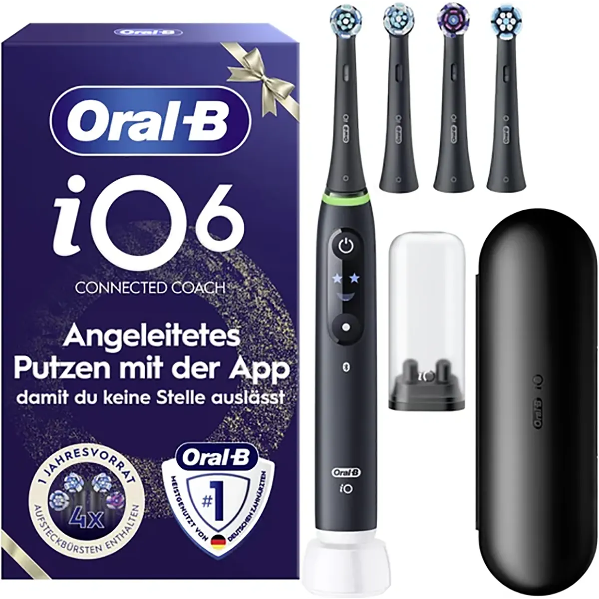Oral-B iO Series 6 Geschenk Edition Elektrische Zahnbürste - Black Lava