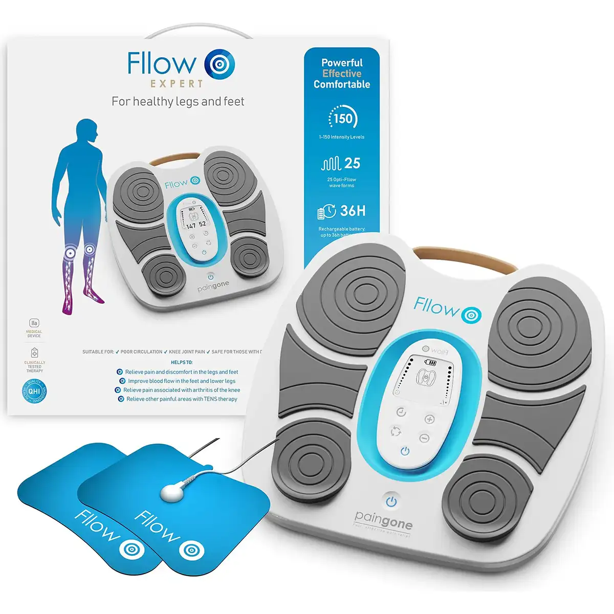 MediaShop Fllow M38364 EMS-TENS Fußmassagegerät Weiß