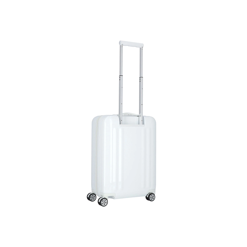 BOGNER Piz Kabinentrolley 55 cm in Weiß, leichter Carbon-Hartschalenkoffer mit 4 Rollen, TSA-Schloss und Laptopfach