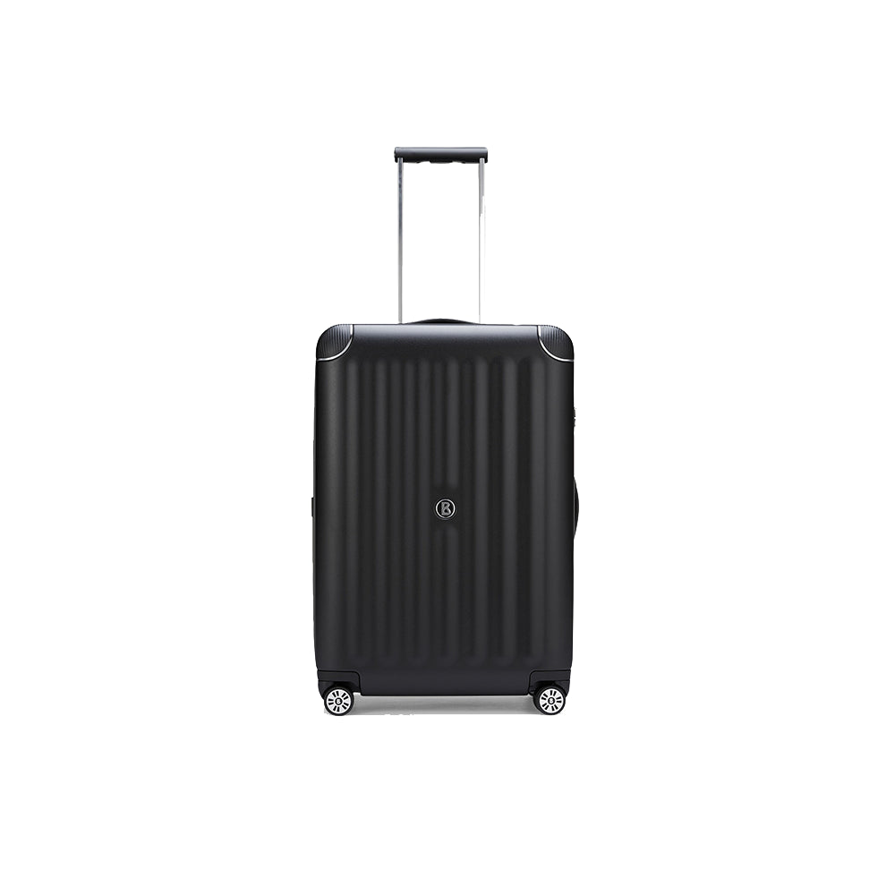 BOGNER Piz Deluxe Hartschalenkoffer Medium 65 cm in Schwarz, eleganter Trolley mit TSA-Lock und 360-Grad-Rollensystem