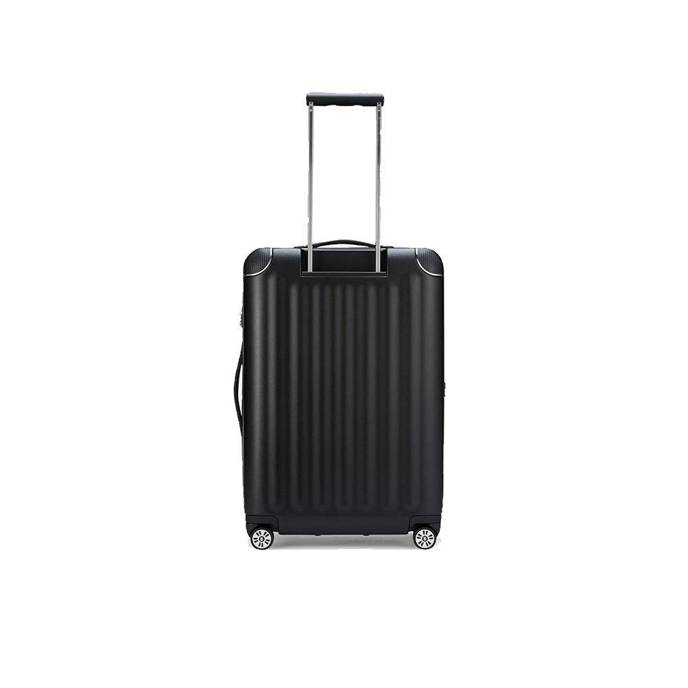 BOGNER Piz Deluxe Hartschalenkoffer Medium 65 cm in Schwarz, eleganter Trolley mit TSA-Lock und 360-Grad-Rollensystem