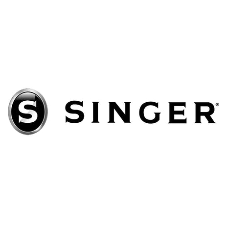 Singer-Logo mit einem fetten S innerhalb eines Kreises links neben dem Wort SINGER in schwarzen Großbuchstaben.