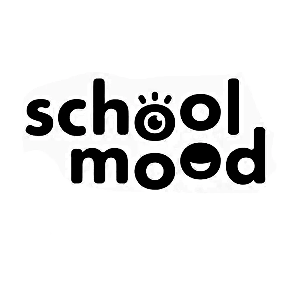 Die Wörter schulen die Stimmung mit verspielten Augen im Doppel-Os, die Gesichter im Text bilden.