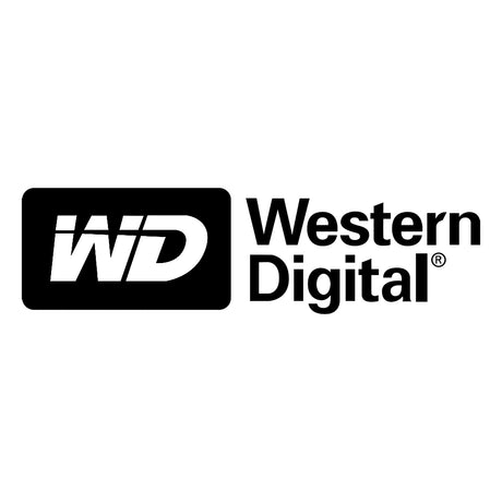 Western Digital-Logo mit WD in einem Kasten und Western Digital-Text rechts daneben.