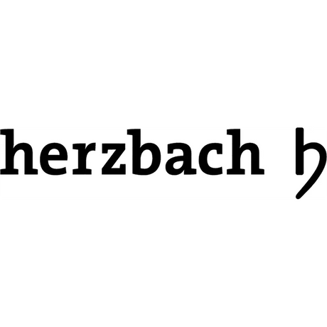 Das Wort herzbach in schwarzen Kleinbuchstaben mit einem stilisierten h am Ende.