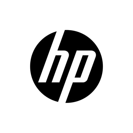 Schwarzes hp-Logo innerhalb eines schwarzen Kreises auf weißem Hintergrund.