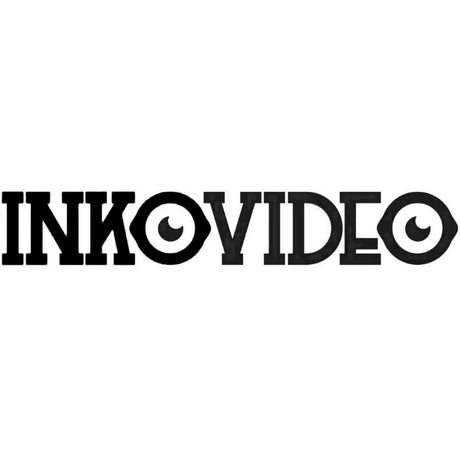Das Wort INKOVIDEO mit stilisierten Os, die Augen oder Kameralinsen ähneln.