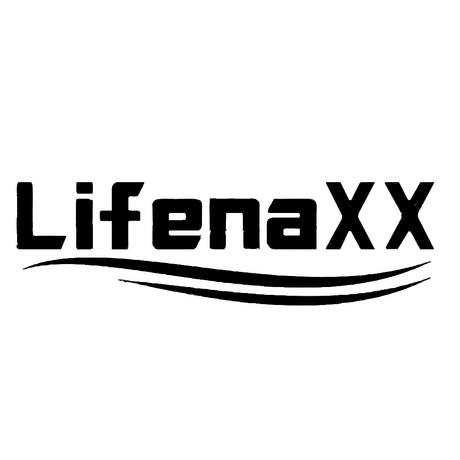 LifenaXX-Logo in schwarzer Schrift mit drei geschwungenen Linien unterhalb der Buchstaben.