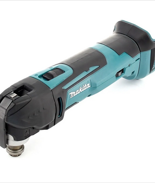 Makita DTM51Z Akku-Multifunktionswerkzeug in Blau von Makita, abgebildet ohne eingelegten Akku.