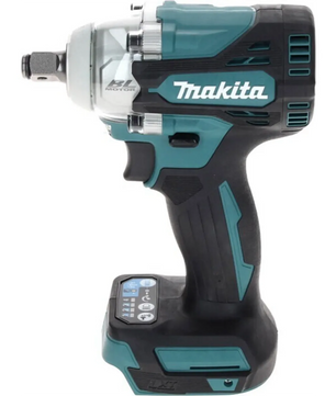 Der Makita DTW300Z Akku-Schlagschrauber – blau, ein leistungsstarker 18-V-Schlagschrauber von Makita, präsentiert sich mit einem schwarz-blauen Gehäuse und bietet zuverlässige Leistung sowie hohe Effizienz und Komfort auf jeder Baustelle.