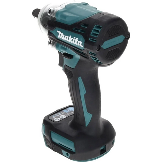 Hier ist der überarbeitete Satz unter Verwendung Ihrer Produktdaten: Der Makita DTW300Z Akku-Schlagschrauber in Blau von Makita steht aufrecht und trägt an der Seite ein gut sichtbares Markenlogo. Er bietet leistungsstarke 18-V-Leistung für anspruchsvolle Aufgaben.