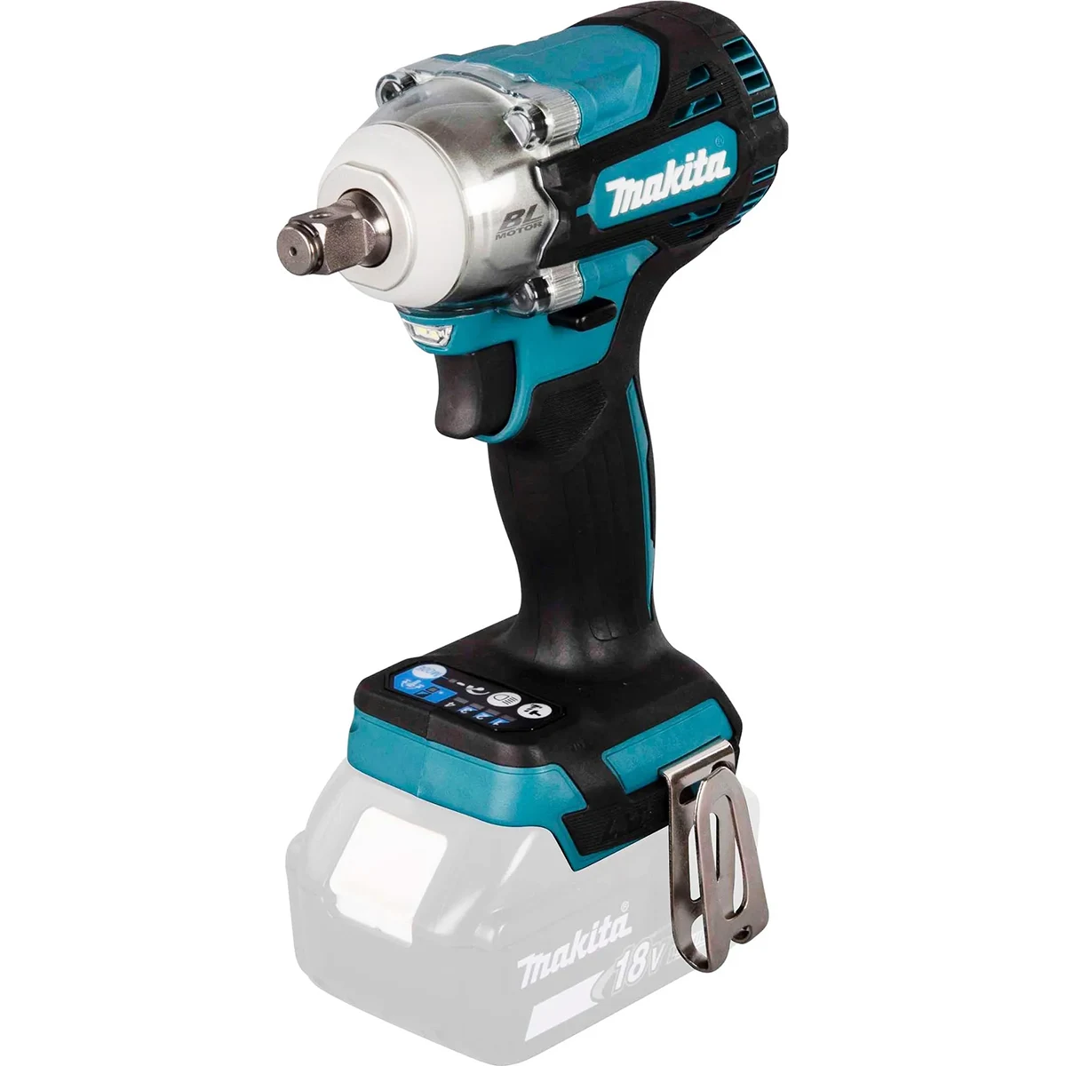 Der Makita DTW300Z Akku-Schlagschrauber von Makita ist in blau und schwarz, ohne Akku abgebildet.