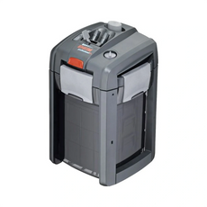 Der EHEIM professionel 5e 350 ist ein grau-schwarzer Kanister-Aquarienfilter von EHEIM mit Drehknöpfen, einer roten Taste oben und einer fortschrittlichen elektronischen Steuerung durch WLAN-Steuerung.