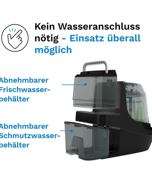 Abbildung des BABY BREZZA Bottle Washer Pro Dampfsterilisator - schwarz, mit abnehmbarem Frisch- und Schmutzwassertank; ideal als Babyflaschen Sterilisator oder Flaschenreiniger.