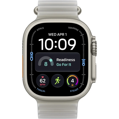 Apple Ocean Band 49 mm Armband Transparentgrau/Naturtitan