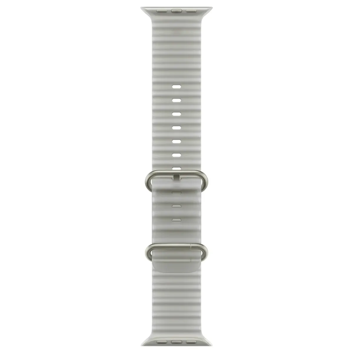 Apple Ocean Band 49 mm Armband Transparentgrau/Naturtitan