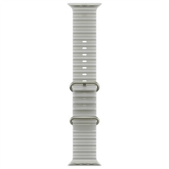 Apple Ocean Band 49 mm Armband Transparentgrau/Naturtitan