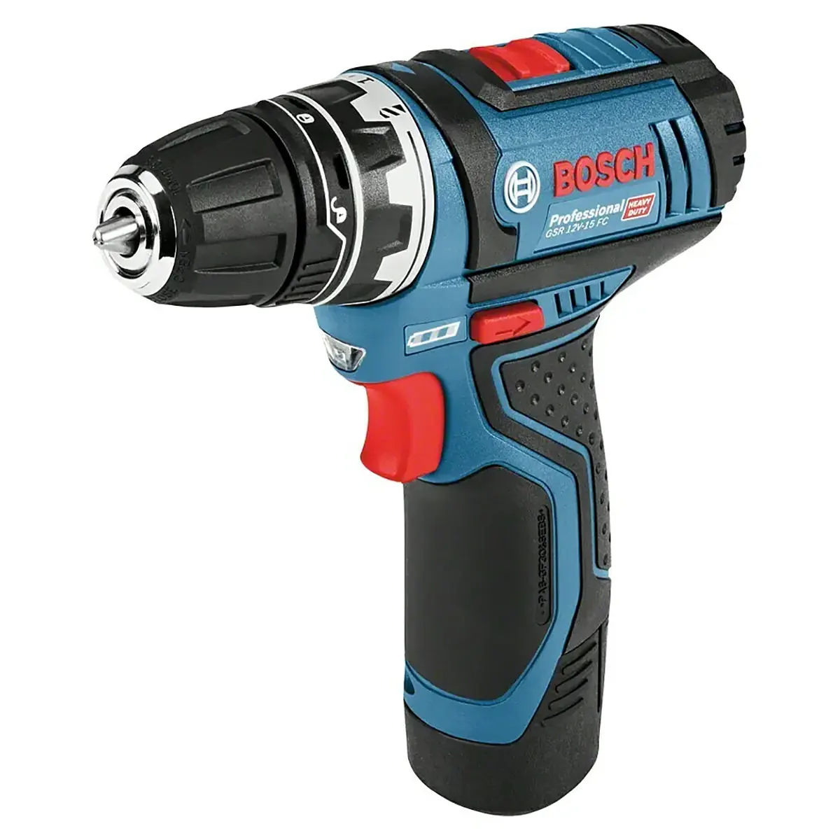 Der Bosch Professional GSR 12V-15 Akku-Bohrschrauber - blau von Bosch bietet eine kompakte Akku-Bohrmaschinenlösung mit professionellem Design und effizienter Leistung.