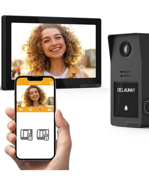 Mit der Extel Digital Connect Türsprechanlage (schwarz) von Extel können Sie Besucher dank integrierter Kamera und WLAN-Funktion direkt auf dem Monitor oder Smartphone sehen.