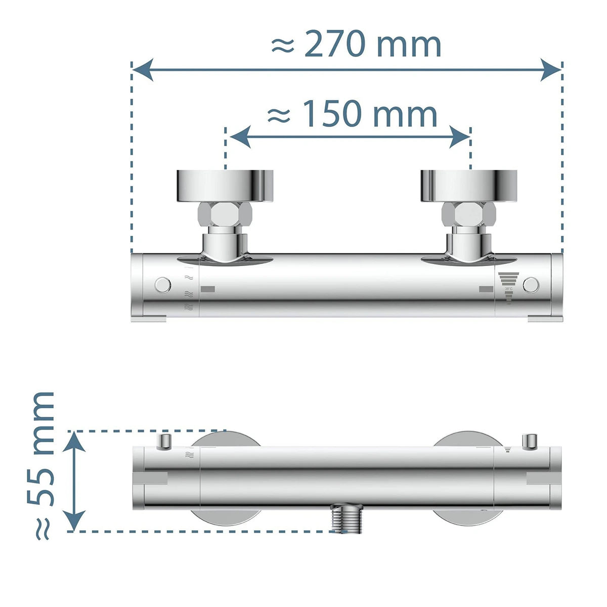 Schütte 52465 Brausearmatur - silber