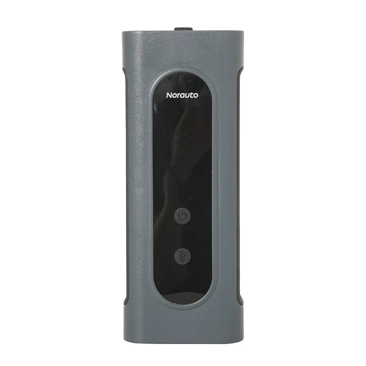 Das „Norauto Starthilfe Pro – grau“ besticht durch sein graues Design und das Norauto-Logo auf der Vorderseite. Als tragbares elektronisches Gerät mit zwei Tasten und einer beeindruckenden Kapazität von 20.000 mAh bietet es zuverlässige Starthilfe, wo immer Sie sie benötigen.