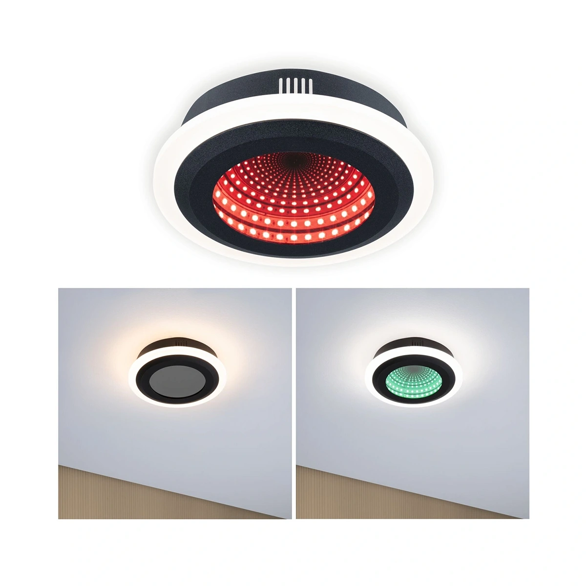Paulmann Spaceglow Two LED-Deckenleuchte - schwarz - Dealoase