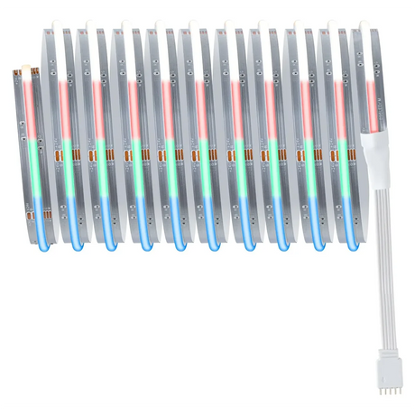 Das „Paulmann MaxLED 1000 COB 3 m Basisset – weiß“ ist ein gewendeltes LED-Band von Paulmann, das am Ende mit einem weißen Stecker ausgestattet ist und für eine lebendige Beleuchtung sowie zuverlässige Leistung ausgelegt ist.