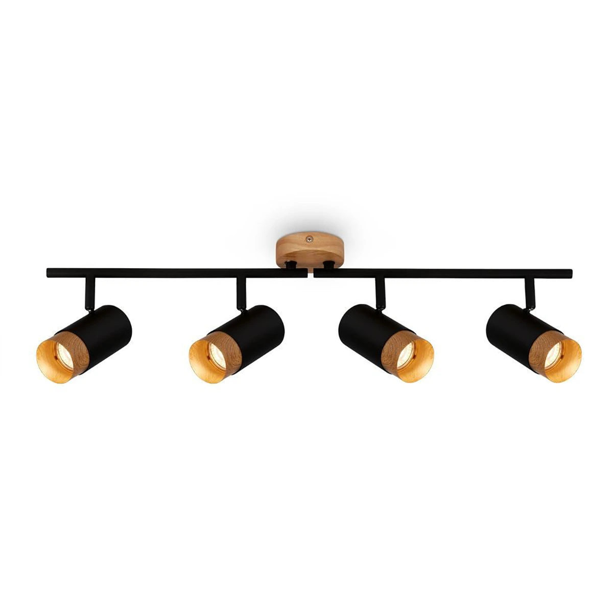 Briloner Plek 2144045 Spotleuchte - schwarz/Holz