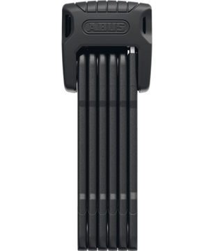 Das ABUS Faltschloss Bordo Granit 6500K ist ein schwarzes Hochsicherheits-Faltschloss im kompakten vertikalen Design mit ABUS-Logo auf der Oberseite - perfekt für E-Bikes und Fahrräder.