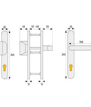 ABUS SRG92N Schutzbeschlag - weiß
