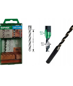 Das SPAX 5 × 60 mm Terrassenschrauben-Set – grün zeichnet sich durch eine übersichtliche Verpackung, einen hochwertigen Bohrer sowie eine detaillierte Abbildung aus, die die Maße und die Verwendung sowohl für Holz als auch für Mauerwerk veranschaulicht – ideal für die Verlegung von Terrassendielen mit Edelstahl-A2-Schrauben von SPAX.