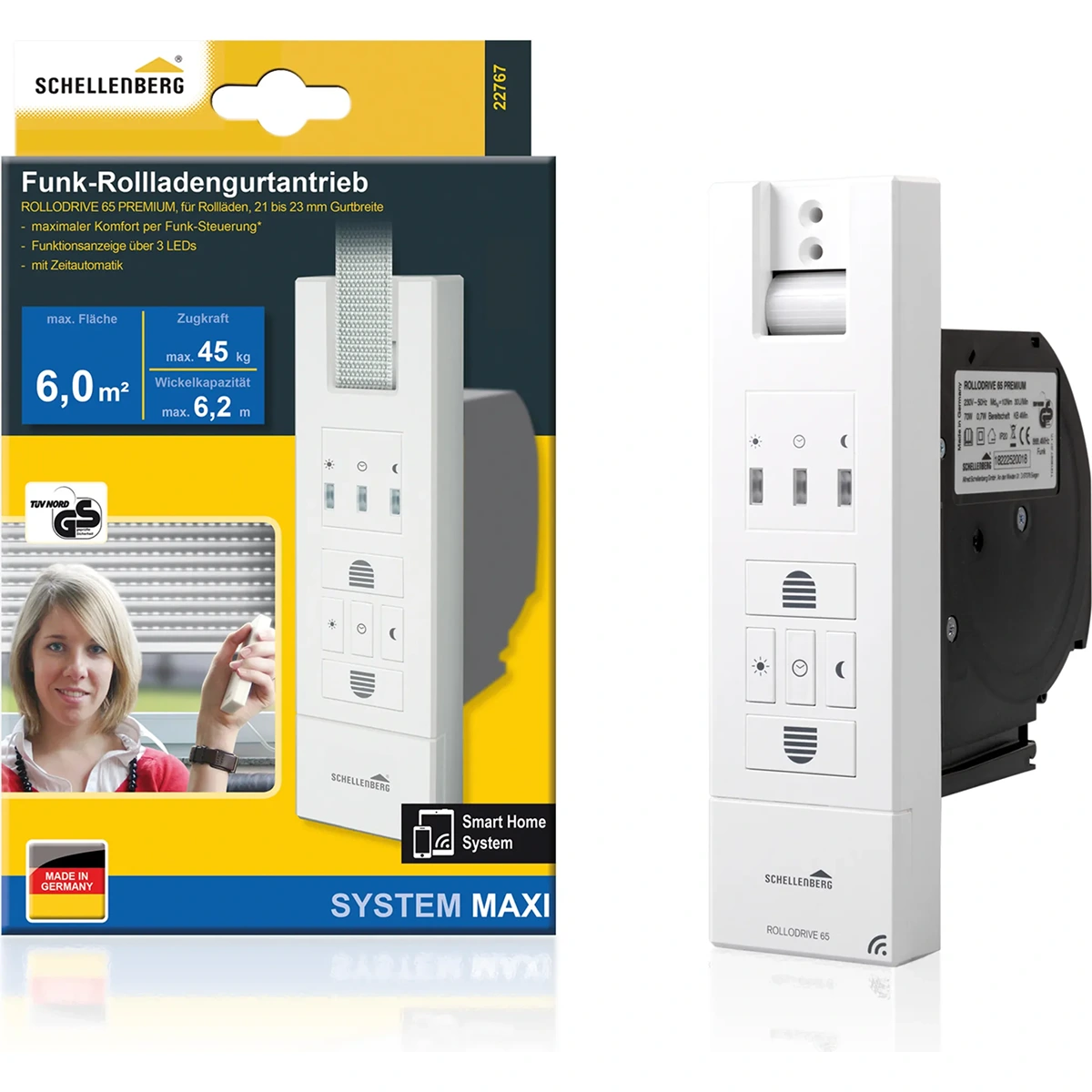 Schellenberg RolloDrive 65 Premium  Gurtwickler - weiß