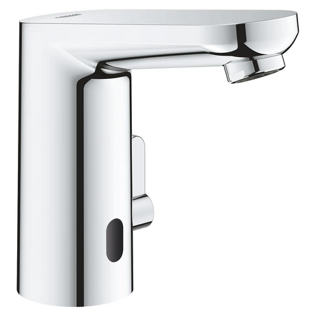 Die GROHE Get 36366002 Sensor-/Infrarot-Armatur in Chrom verfügt über einen Bewegungssensor und einen zylindrischen Sockel und ermöglicht dank der berührungslosen Waschtischarmatur-Technologie eine hygienische, berührungsfreie Nutzung.