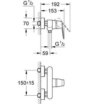 GROHE Eurosmart 32837000 Brausearmatur - silber