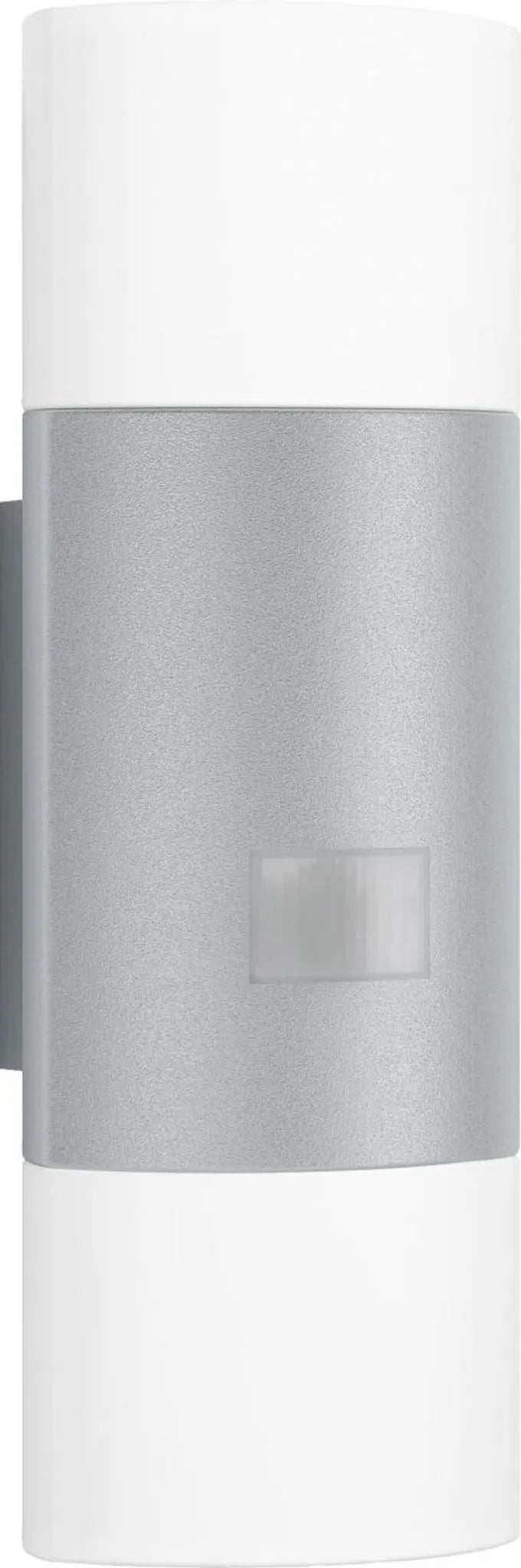 Die Steinel L 910 LED-Sensor-Außenleuchte in Grau ist eine moderne Wandleuchte mit einem eleganten silbernen Band und weißen Akzenten an der Ober- und Unterseite. Sie wurde für eine stilvolle Beleuchtung konzipiert, eignet sich ideal für moderne Räume und verbindet Form und Funktion nahtlos miteinander – ganz im Sinne der bekannten Steinel-Qualität.