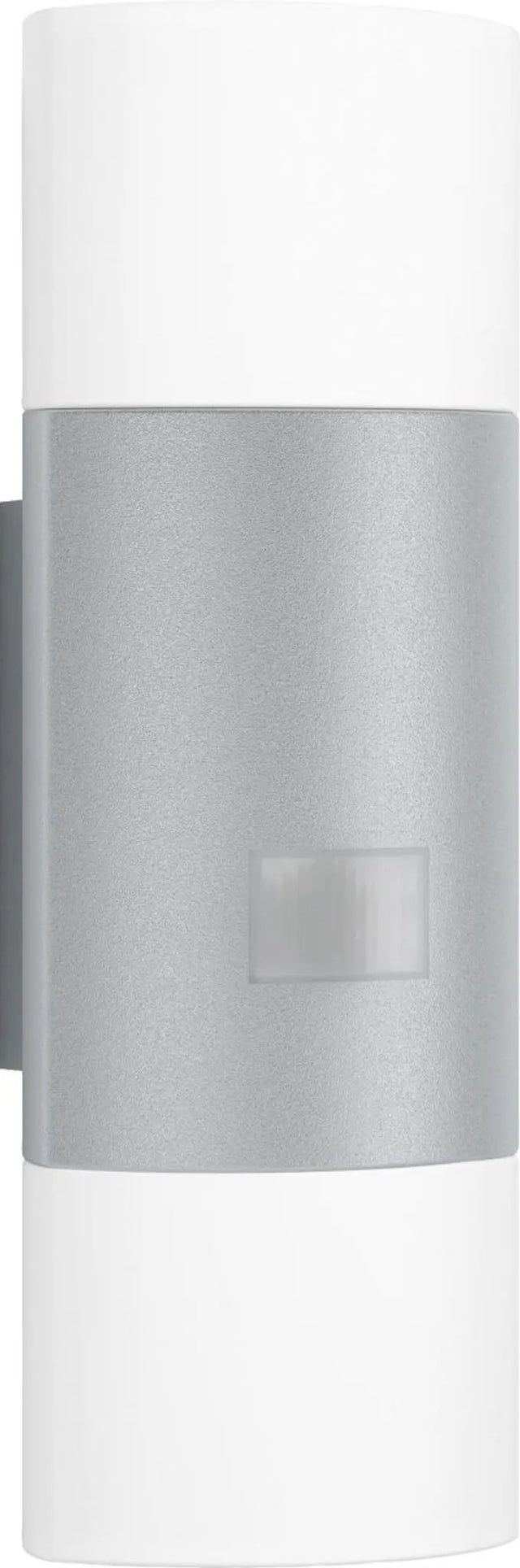 Die Steinel L 910 LED-Sensor-Außenleuchte in Grau ist eine moderne Wandleuchte mit einem eleganten silbernen Band und weißen Akzenten an der Ober- und Unterseite. Sie wurde für eine stilvolle Beleuchtung konzipiert, eignet sich ideal für moderne Räume und verbindet Form und Funktion nahtlos miteinander – ganz im Sinne der bekannten Steinel-Qualität.