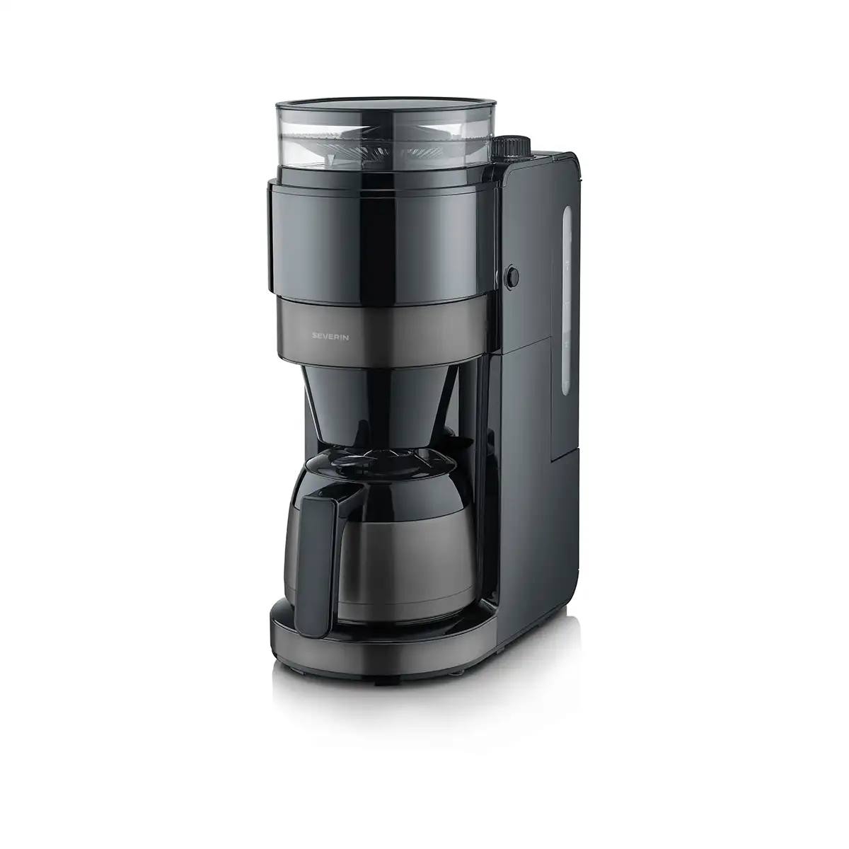 SEVERIN KA 4831 Filterkaffeemaschine mit Mahlwerk Dark Inox/Schwarz