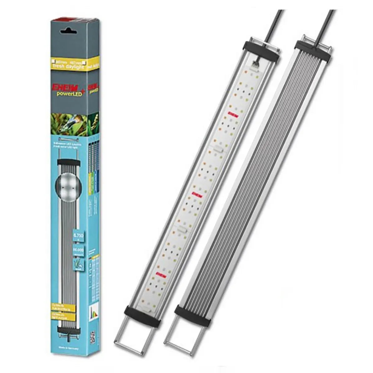 Dieses Set umfasst zwei EHEIM powerLED+ LED-Aquarienleuchten – silber – samt Verpackung und besticht durch mehrere LED-Reihen in einem eleganten, modernen Design – eine hervorragende Wahl für alle, die hochwertige Aquarienbeleuchtung suchen. Diese von EHEIM hergestellten Leuchten bieten eine zuverlässige Leistung bei der LED-Aquarienbeleuchtung, die der renommierten powerLED+-Serie in nichts nachsteht.