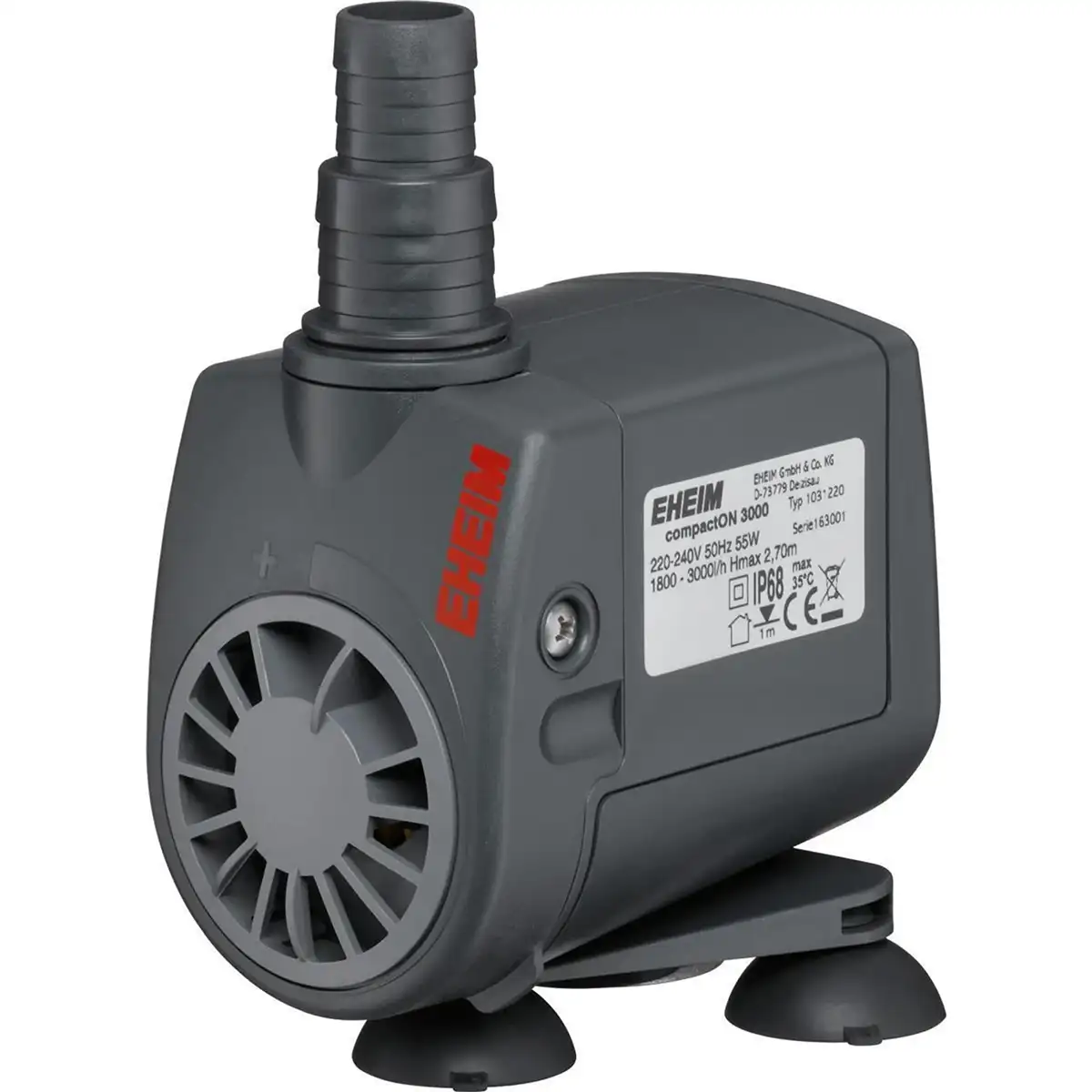 EHEIM compactON 3000 Aquarienpumpe Schwarz