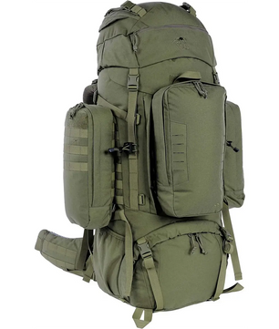 Der Tasmanian Tiger TT Range Pack MK II Hauptrucksack – grün von Tasmanian ist ein großer grüner Wanderrucksack mit zahlreichen Fächern, Riemen und gepolsterten Stützen – ideal als Einsatzrucksack oder modularer Rucksack.