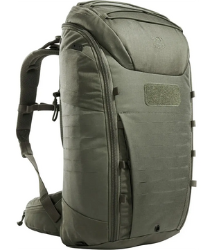 Der Rucksack „Tasmanian Tiger TT Modular Pack 30 IRR“ in Grau/Grün von Tasmanian verfügt über mehrere Reißverschlüsse, gepolsterte Träger, ein robustes Design und ein vielseitiges MOLLE-System – ideal für alle Ihre Anforderungen an einen taktischen Rucksack.