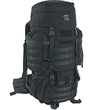 Der Tasmanian Tiger TT Raid Pack MKIII 52L Militärrucksack in Schwarz von Tasmanian verfügt über zahlreiche Riemen, Taschen und MOLLE-Gurtband – ideal als robuster Militär- oder Trekkingrucksack.