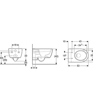 Geberit iCon Wand-WC-Set - weiß