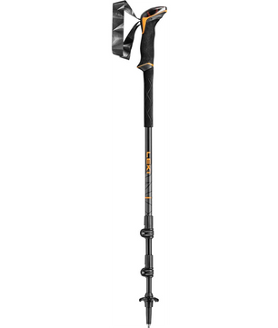 Die LEKI Makalu Lite Trekkingstöcke in schwarz von LEKI verfügen über einen ergonomischen Aergon Air Griff, eine Handgelenkschlaufe, verstellbare Abschnitte und robustes Aluminium - ideal für Ihr nächstes Abenteuer.