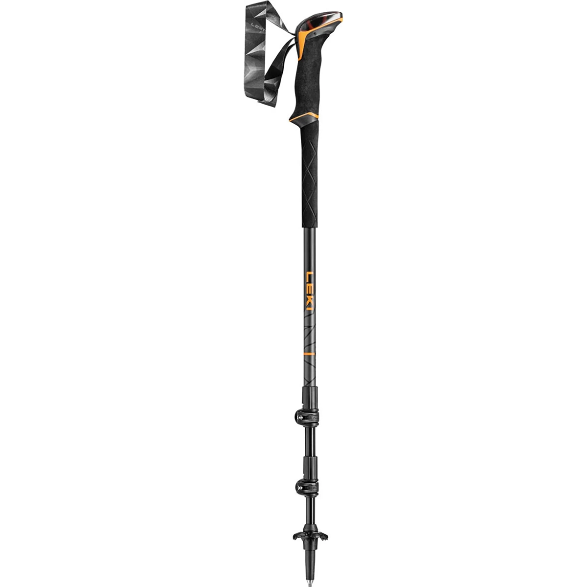 Die LEKI Makalu Lite Trekkingstöcke in schwarz von LEKI verfügen über einen ergonomischen Aergon Air Griff, eine Handgelenkschlaufe, verstellbare Abschnitte und robustes Aluminium - ideal für Ihr nächstes Abenteuer.