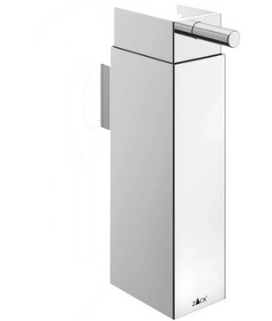Moderner ZACK LINEA Seifenspender zur Wandmontage aus Edelstahl in Silber – elegantes, rechteckiges Design von ZACK, ideal für jedes stilvolle Badezimmer.